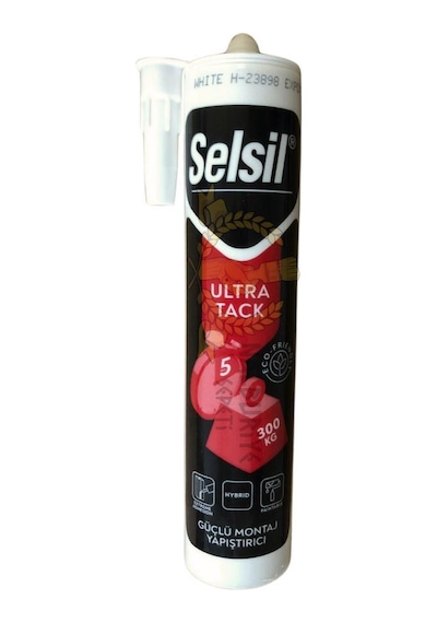 Selsil Ultra Tack Güçlü Korniş Yapıştırıcı Beyaz 290 Ml. - 1 Adet