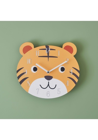 Bella Maison Tiger Çocuk Saati Turuncu 26x28 Cm Çok Renkli