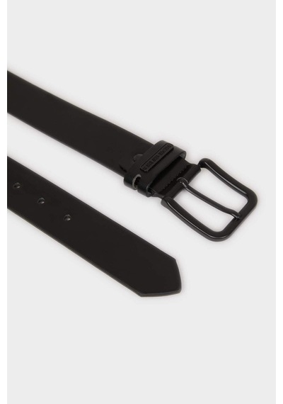 Defacto Erkek Dikdörtgen Toka Suni Deri Jean Kemeri H5072axnsbk27 Siyah-bk27