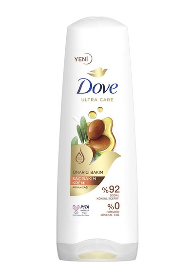 4 Adet Dove Saç Kremi 350ml Argan Yağı Ve Onarıcı Bakım