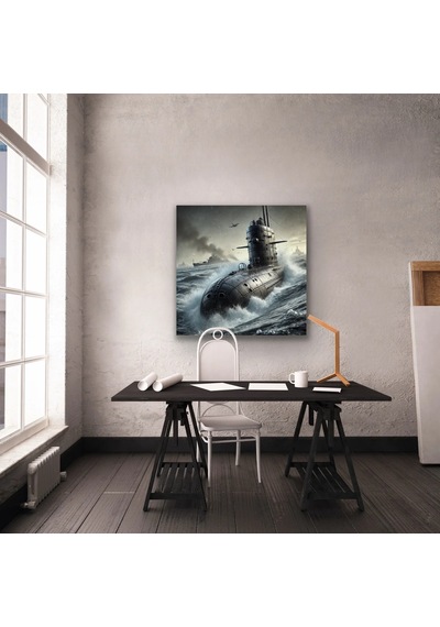 Denizaltı Kanvas Tablo 90x90cm Çok Renkli
