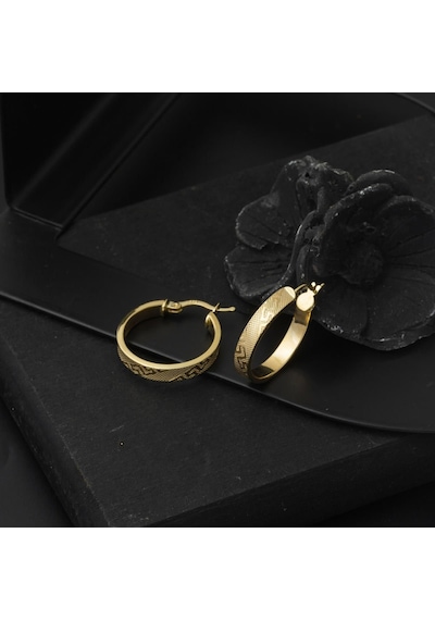 Bilezikci 2,5 Cm. Çaplı Versace Halka Küpe 14 Ayar Altın Kphas14k30234