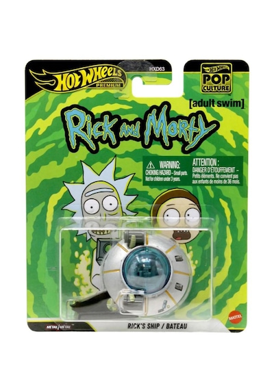 Hot Wheels Premium - Rick's Ship / Bateau - Rick And Morty 1/64 Pop Culture - Jhw95 Gri