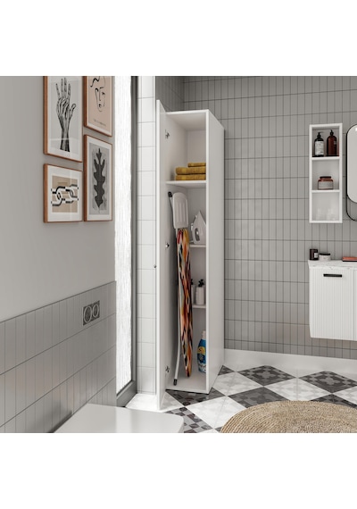Savana M Çok Amaçlı Banyo Kiler Dolabı Beyaz