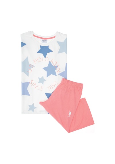U.s. Polo Assn. Kız Çocuk Krem Pijama Takım 50315466-vr071 KREM