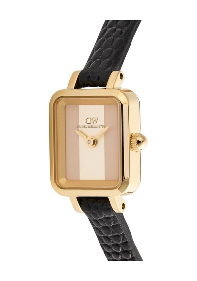 Daniel Wellington Quadro Mini Black Lizard Conwy Gold Dw00600957 Kadın Kol Saati Altın