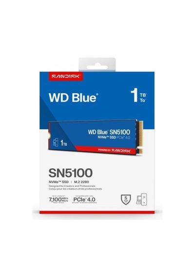 Wd 1tb Wds100t5b0e Blue Sn5100 Pcı-4.0 7100mb-s 6700mb-s M2 Ssd Harddisk
