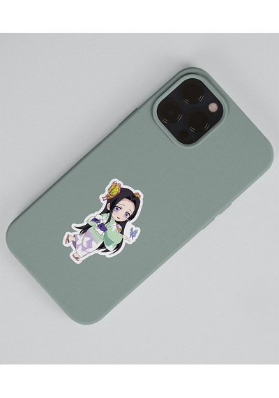Kanae Kocho-kanao Tsuyuri-demon Slayer-parlak Kağıt -2li Sticker Set Süsleme Beyaz