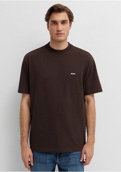 Mavi M0612216-90704 Mavi Baskılı T-shirt Erkek Tişort Kahverengi