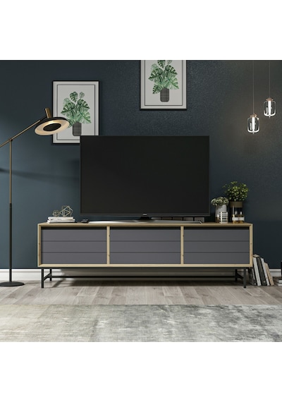 Minar Lery Tv Ünitesi Soft - Artisan/mat Siyah/antrasit Minar Lery Tv Ünitesi Soft - Artisan/mat Siyah/antrasit