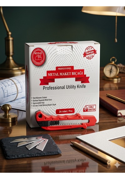 Ecole 24'lü Maket Bıçağı Metal
