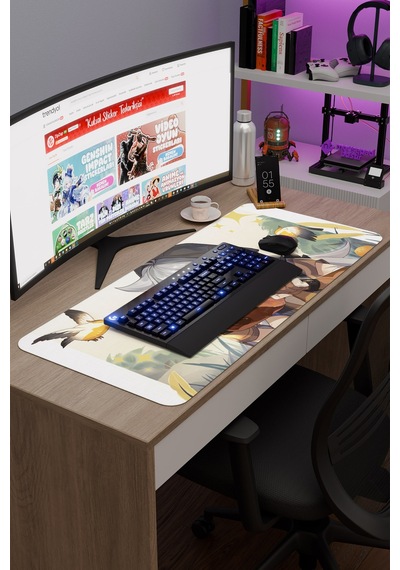 Razor Genshin Impact Anime Oyuncu V3 - 90x40 Xxl Gaming Mouse Pad Fare Altlığı