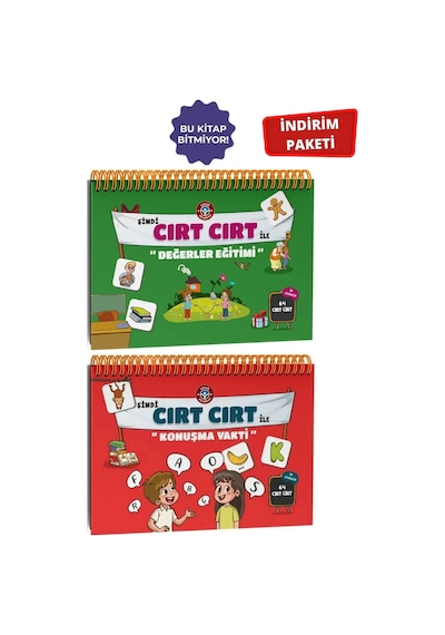 Çocuk Akademi Cırt Cırt Değerler Eğitimi Kitabı Ve Cırt Cırt İle Konuşma Vakti Kitabı