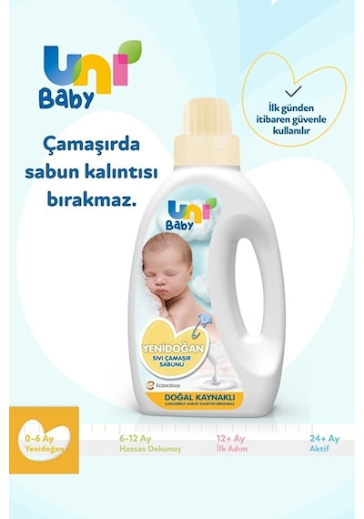 Uni Baby Yenidoğan Bebek Çamaşır Deterjanı Seti