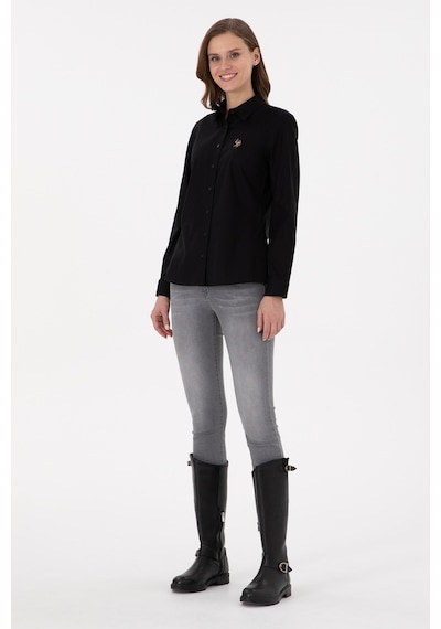 U.s. Polo Assn. Kadın Siyah Gömlek Basic 50295710-vr046 Siyah