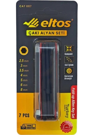 Nalburkent Eltos Çakı Alyan Seti 7 Parça 2.5-8 Mm Kompakt Yerli Üretim