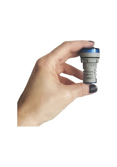 Mini Dijital Voltmetre 22mm Ac 60-500v Led Mavi Işık