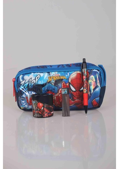 Lisanslı Spıderman Kırtasiye Seti Kalem Çantası,versatil Uçlu Kalem , Çift Bıçak Kalemtraş , 0,7 Mm Uç Altın
