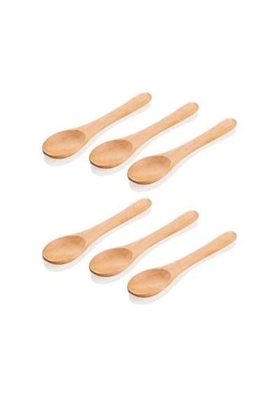 12 Adet Bambu Baharat Kaşığı Ve Mama Kaşığı, Bambu Reçel Bal Kaşığı 12 Adet Açık Ahşap