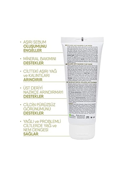Kil Maskesi Yağlı Ve Lekeli Ciltler İçin 100 Ml X 2 Adet