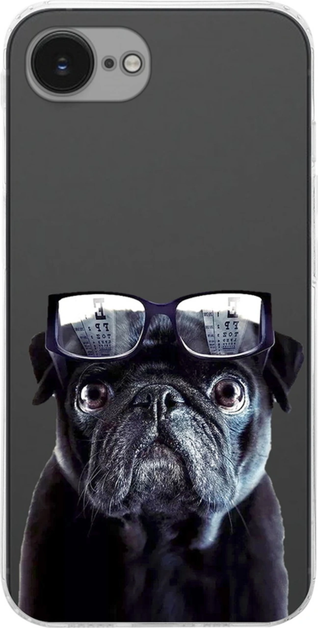 Apple Uyumlu iPhone 16e İle Köpek 3 Baskılı Kamera Korumalı Şeffaf Kılıf