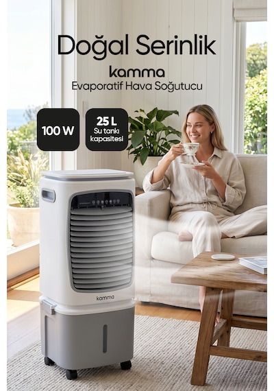 Kac100 100w Evaporatif Hava Soğutucu Mobil-portatif Klima İle Ferahlatıcı Hava