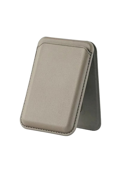 Bix Tmw4 Apple Uyumlu iPhone Magsafe  Deri Cüzdan Manyetik Kartlık Standlı Katlanabilir Desert Gold Gold