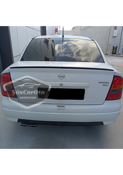 ŞüsCarOto Opel Astra G 1998-2004 Bagaj Üstü Spoiler Bagaj Çıtası Piano Black Parlak Siyah (00)