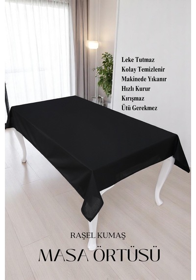 Smooth Masa Örtüsü Sofra Bezi Siyah