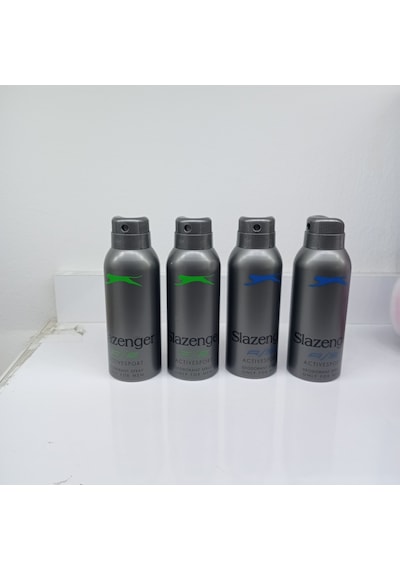 Slazenger Active Sport Mavi Erkek Sprey Deodorant 2 x 150 ML + Active Sport Yeşil Erkek Sprey Deodorant 2 x 150 ML