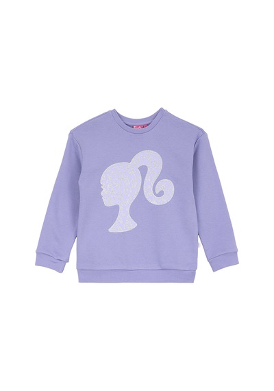Barbie Lila Kız Çocuk Baskılı Relaxed Sweatshirt Brb6wg-swt6689