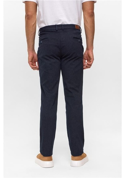 SÜVARİ Lacivert Regular Armürlü Pantolon Lacivert