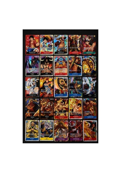 Cantex Tech One Piece Oyun Kartı - 25 Adet Ingilizce Koleksiyonluk + Albüm Hediyeli