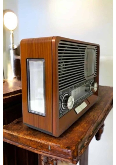 Ahşap Görünümlü Retro Bluetooth Radyo Usb,aux Ve Sd Kart Girişli - Lisinya