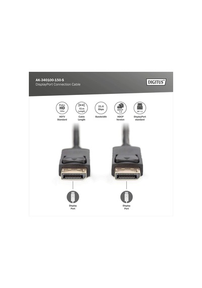 Digitus Assmann Ak-340100-150-s Displayport Bağlantı Kablosu