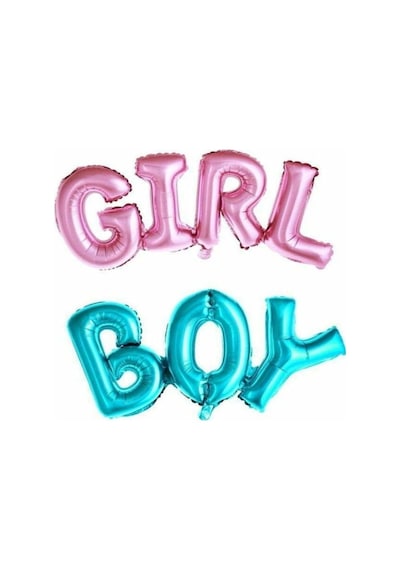 Beysüs Cinsiyet Partisi Girl Boy Mavi Pembe Konfetili Balon Demeti Standart