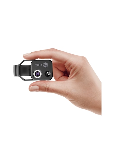 Apexel 200x Büyütmeli Mobil Mikroskop Telefon Lensi Led Işıklı Portatif Tak Çalıştır Polarize Filtreli