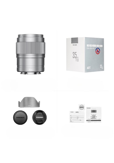 Yongnuo 35mm F/1.8s Da Art Aps-c Otofokus Lens, Gümüş Sony E