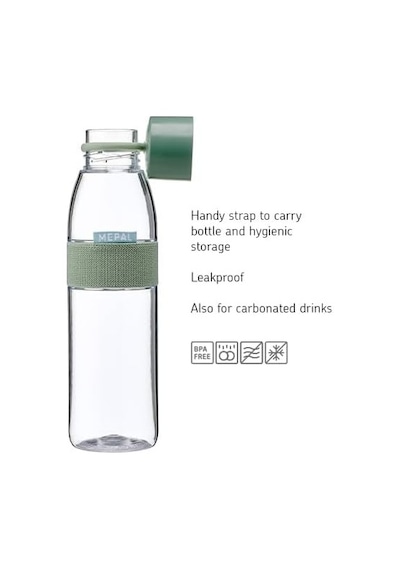 Mepal Ellipse Beyaz Içecek Şişesi, 700 Ml Hacim, Gazlı Içecekler Çok Renkli
