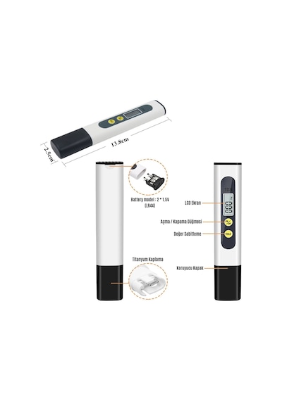 Evora Yeni Model TDS Metre Su Ölçüm Cihazı