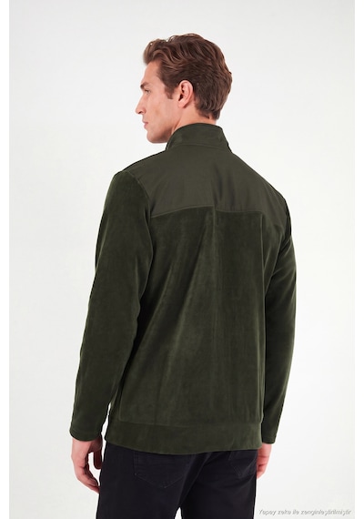 Buratti Regular Fit Garnili Dik Yaka Sıcak Tutan Polar Mont Erkek Polar Mont 59060443 Haki