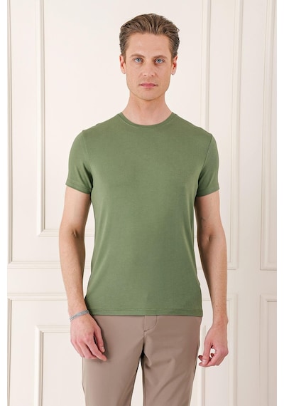 Efor Slim Fit Bisiklet Yaka Düz Pamuklu Haki Tişört Ts 823 Haki Efor Slim Fit Bisiklet Yaka Düz Pamuklu Haki Tişört Ts 823 Haki