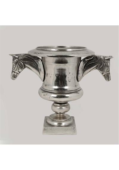 Vitale Metal Silver Atlı Vazo 24 37 31 Cm Renkli