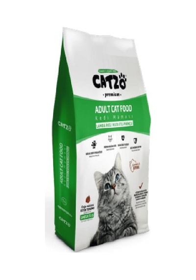Catzo Premium Kuzu Etli ve Pirinçli Yetişkin Kedi Maması 1 KG