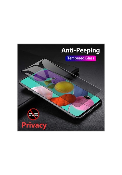 Samsung Galaxy M22 Hayalet Ekran Koruyucu 5d Privacy Kırılmaz Zırh Tam Kaplama Cam