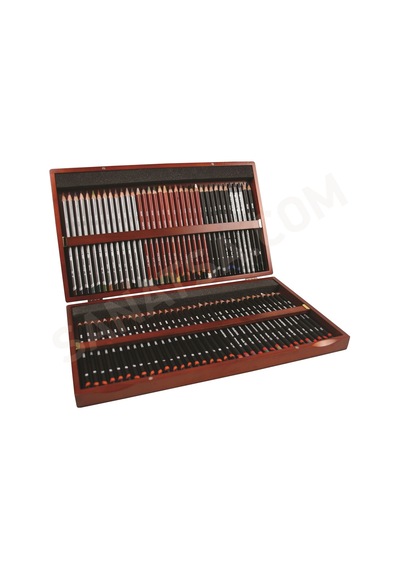 Derwent Sketching Pencils Çizim Kalemi Ahşap Kutu 72'li Set