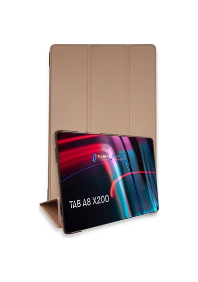 Samsung Uyumlu Galaxy X200 Tab A8 10.5 Kılıf Tablet Smart Kılıf - Rose Gold Bant