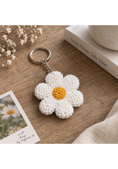 Punch Nakışı Anahtarlık Handmade Çok Renkli