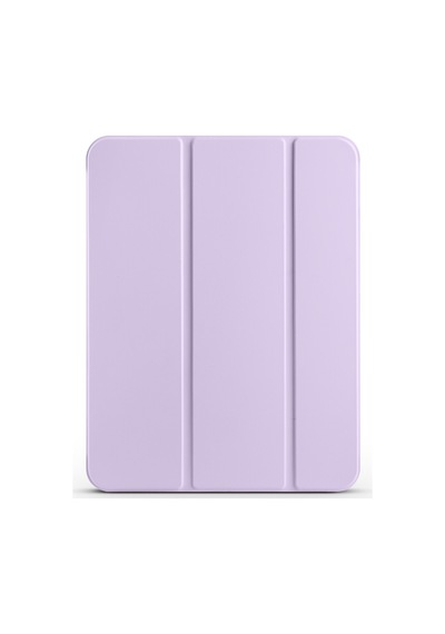 İpad 10.9 2022 10.nesil A2696-a2757-a2777-a3162 Uyumlu Kalem Bölmeli Smart Cover Standlı 1-1 Tablet Kılıfı - Lila - T34362