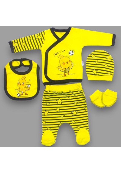 Baby Tone Babytone Kanarya Baskılı 5 Parça Hastane Çıkışı Baskılı